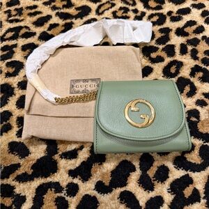 Gucci Blondie Roxy in calf in Salamander Green